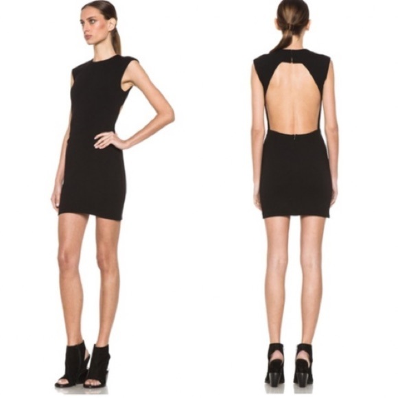 KIMBERLY Ovitz Mini Dress Black Bosha Cut Out Back small - Picture 1 of 13